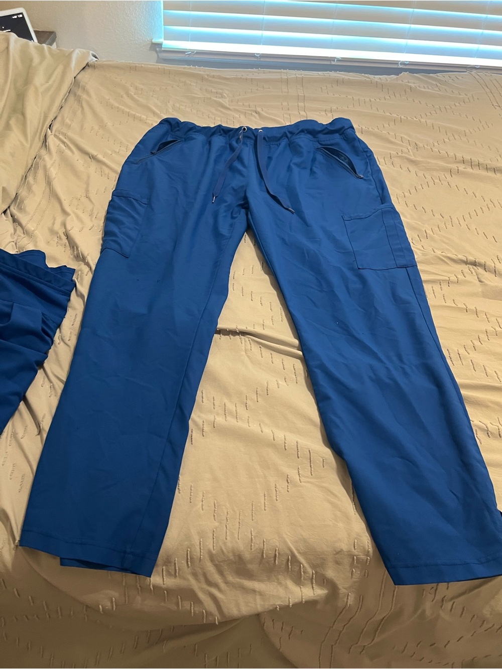 Med Couture Royal Blue Track Joggers with Utility Pockets